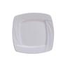 Yanco China Miami Bone White Porcelain 6in x 6in Embossed Plate - 3dz - MM-6-SQ 