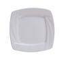 Yanco China Miami Bone White Porcelain 8in x 8in Embossed Plate - 3dz - MM-8-SQ 