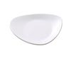 Yanco China MO-106 Moderne Matte White Melamine 6in x 4.5in Triangular Plate 
