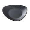 Yanco China Moderne Matte Black Melamine 6in x 4.5in Triangular Plate - MO-106BK 