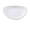 Yanco China MO-108 Moderne Matte White Melamine 8in x 6.5in Triangular Plate 