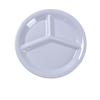 Yanco China MS-710WT Milestone White Melamine 10.25in dia. 3-Compartment Plate 