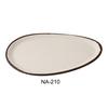 Yanco China NA-210 Nature Art White Melamine 10in x 6in Oval Dinner Plate - 3dz 