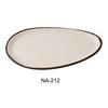 Yanco China NA-212 Nature Art White Melamine 12in x 7.75in Oval Dinner Plate 