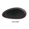 Yanco China Nature Art Black Melamine 12in x 7.75in Oval Dinner Plate - NA-212BK 