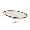 Yanco China NA-310 Nature Art White Melamine 10.5in x 5.25in Oval Salad Plate 