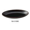Yanco China Nature Art Black Melamine 10.5in x 5.25in Oval Salad Plate - NA-310BK 