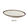 Yanco China NA-312 Nature Art White Melamine 12.5in x 6.25in Deep Oval Plate 