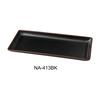 Yanco China Nature Art Black Melamine 13in x 5.75in Sushi Plate - 2dz - NA-413BK 