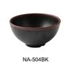 Yanco China Nature Art Black Melamine 10oz 4.5in dia. Rice Bowl - 4dz - NA-504BK 
