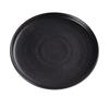 Yanco China NB-107 Noble Black Porcelain 7.5in dia. Rolled Edge Plate - 3dz 