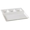 Yanco China NC-2520 Nu-Classic White Melamine 4 Compartment Plate - 1dz 