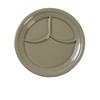 Yanco China NC-510S Nu-Classic Sand Melamine 9.5in dia. 3 Compartment Plate 