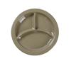 Yanco China NC-512S Nu-Classic Sand Melamine 9in dia. 3 Compartment Plate 