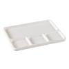 Yanco China NC-7510 Nu-Classic White Melamine 9.25in x 6.75in Rectangular Tray 