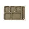 Yanco China NC-802S Nu-Classic Sand Melamine 14in x 10in 6 Compartment Tray- 1dz 