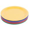 GET NP-6-MIX Diamond Color Mix Melamine 6.5in dia. Narrow Rim Plate- 4dz 