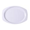Yanco China NS-209W Nessico White Melamine 9.5in x 6.75in Heavy Weight Platter 