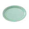Yanco China NS-515G Nessico Green Melamine 13.25in x 9.5in Oval Narrow Rim Platter 