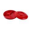 Yanco China NS-608-1R Nessico Red Melamine 8.25in dia. Divided Deep Server - 1dz 
