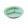 Yanco China NS-701G Nessico Green Melamine 8.75in dia. 3 Compartment Deep Plate 