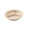 Yanco China NS-701T Nessico Tan Melamine 8.75in dia. 3 Compartment Deep Plate 