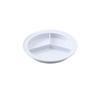 Yanco China NS-701W Nessico White Melamine 8.75in dia. 3 Compartment Deep Plate 