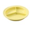 Yanco China NS-701Y Nessico Yellow Melamine 8.75in dia. 3 Compartment Deep Plate 