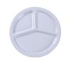 Yanco China NS-702W Nessico White Melamine 10in dia. 3 Compartment Plate - 2dz 