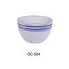 Yanco China OC-504 Ocean White/Blue Porcelain 8oz 4in dia. Bouillon Cup- 3dz 