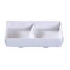 Yanco China OK-4031 Osaka White Melamine 5.75in x 2.75in Divided Dish - 4dz 