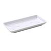 Yanco China OK-608 Osaka White Melamine 8in x 3.75in Rectangular Platter - 4dz 