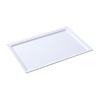 Yanco China OK-7020 Osaka White Melamine 20in x 14in Rectangular Display Plate 