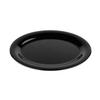 GET Black Elegance Melamine 12in x 9in Oval Platter - 1dz - OP-120-BK 