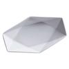 GET PA1101610324 Corona Actualite Bright White Porcelain 6in x 3.25in Plate 