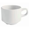 GET PA1101904324 Corona Actualite Bright White Porcelain 8.1oz Tea Cup 