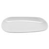 GET PA1101929524 Corona Elegance Bright White Porcelain 9.75in x 5.75in Plate 