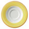 GET PA1600900124 Corona Calypso Yellow Porcelain 5in dia. Saucer - 2dz 