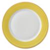 GET PA1600902324 Corona Calypso Yellow Porcelain 9in dia. Plate - 2dz 