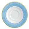 GET PA1601900124 Corona Calypso Blue Porcelain 5in dia. Coffee Saucer - 2dz 