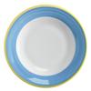 GET PA1601901424 Corona Calypso Blue Porcelain 6.5in dia. Rolled Edge Plate 