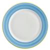GET PA1601902724 Corona Calypso Blue Porcelain 10.5in dia. Rolled Edge Plate 