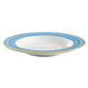 GET Corona Calypso Blue Porcelain 18.8oz Rimmed Pasta Bowl - PA1602903224 