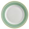 GET PA1603901424 Corona Calypso Green Porcelain 6.5in dia. Rolled Edge Plate 