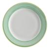 GET PA1603901524 Corona Calypso Green Porcelain 7.25in dia. Rolled Edge Plate 