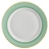 GET PA1603902324 Corona Calypso Green Porcelain 9in dia. Rolled Edge Plate 