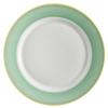 GET PA1603902524 Corona Calypso Green Porcelain 10in dia. Rolled Edge Plate 