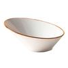 GET PA1605807412 Corona Artisan Beige Porcelain 17.9oz Slanted Bowl - 1dz 
