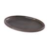 Yanco China PK-314 Peocock Grey Porcelain 14in x 9in Rolled Edge Oval Plate-1dz 