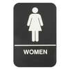 Thunder Group 6in x 9in "Women" Information Sign with Braille - PLIS6951BK 